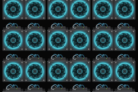 working asic computers for mining with lightのイラスト素材