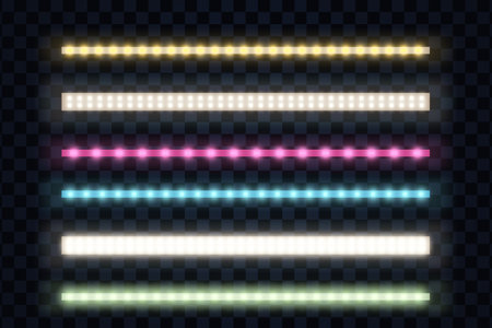 led light strip various colors in setのイラスト素材