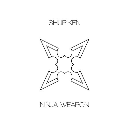 Shuriken ninja japanese concealed weapon.のイラスト素材