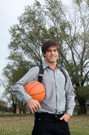 Man playing ballの写真素材
