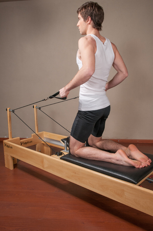 Man working with his bodyの写真素材