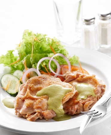 delicious pistachio chicken, shallow depth of fieldの写真素材