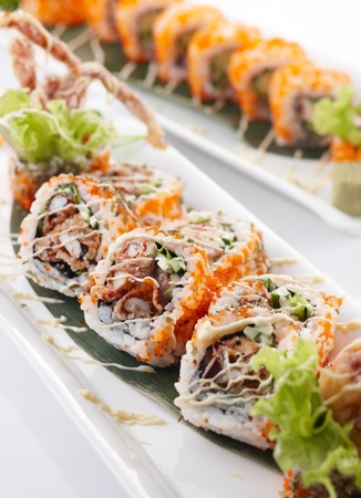 delicious spider roll maki, shallow depth of fieldの写真素材