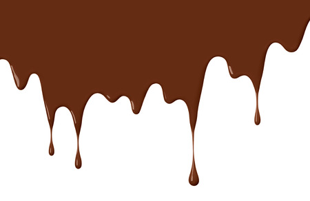 chocolate or brown paint drips, use as backgroundの写真素材