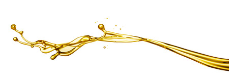engine oil splashing isolated on white backgroundの写真素材