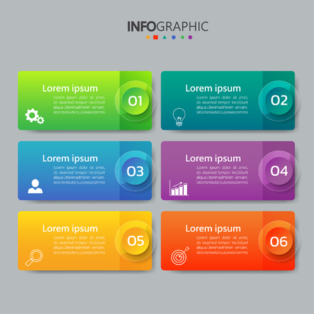 Infographics banner design vectorのイラスト素材