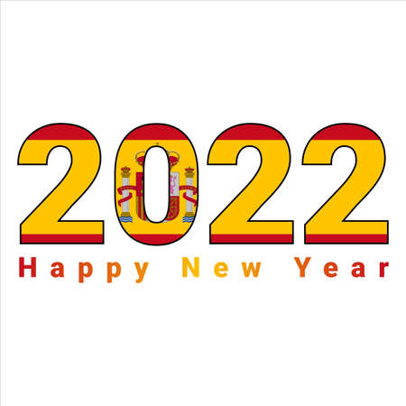 2022 Argentina flag background, 2022 Happy new year with Argentina flag design, Happy new year 2022 text design, 2022 bannerのイラスト素材