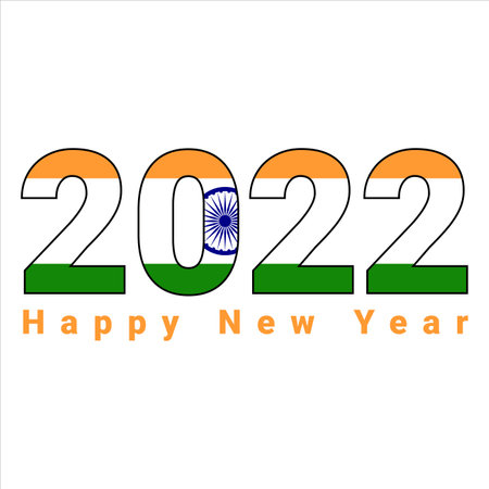2022 Argentina flag background, 2022 Happy new year with Argentina flag design, Happy new year 2022 text design, 2022 bannerのイラスト素材