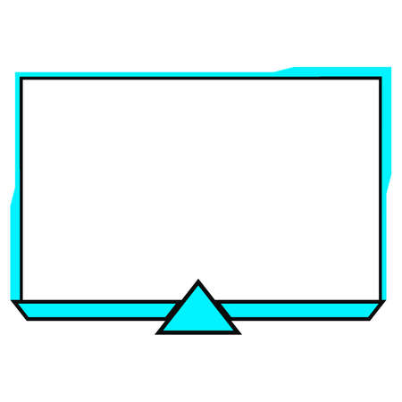 Stylish live streaming overlay frame. Game screen overlay for live game streamers. Cyan and dark black color overlay frame. Live streaming overlay with metallic cyan and dark black color shade.のイラスト素材