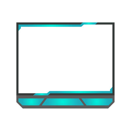 Gaming Overlay vector illustration for gamers, Blue shade Gaming Overlay, stylish Overlay for gamers, Pc games, Mobile games, Live stream Cool overlay.のイラスト素材