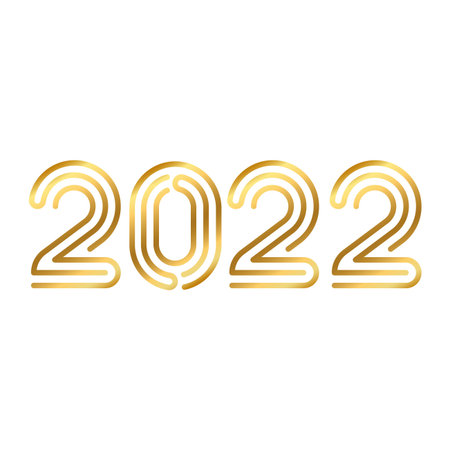 Happy new year 2022 celebration with Stylish golden text effect, golden text effect, beautiful...