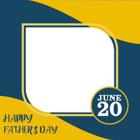 Fathers Day greeting design. Social media frame for father's day. Beautiful happy father's day frame for social media multicolor posts.のイラスト素材