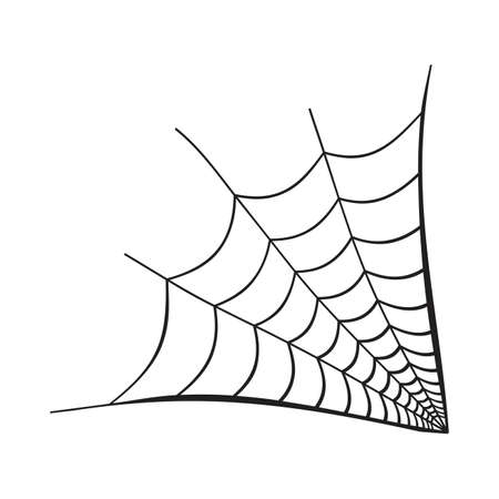 Scary black spider webs vector design. Halloween illustration design with the black spider web. Old scary spider web design with black color.の写真素材