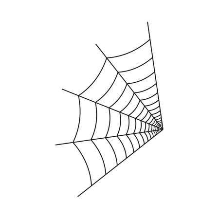Halloween simple black spider webs vector design. Halloween illustration design with the black spider web. Old simple spider web design with black color.の写真素材