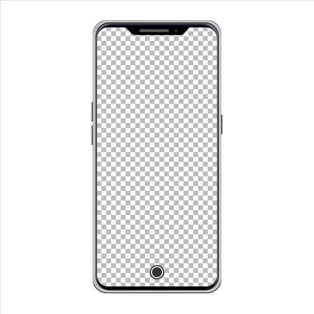 Smart Mobile phone transparent PNG mockup, Mobile mockup, Smartphone mockupのイラスト素材