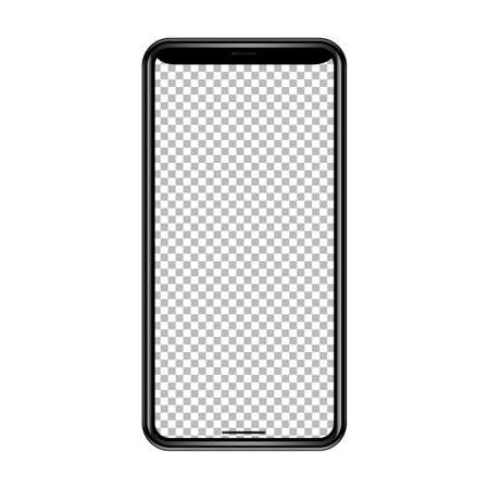 Smart Mobile phone transparent PNG mockupのイラスト素材