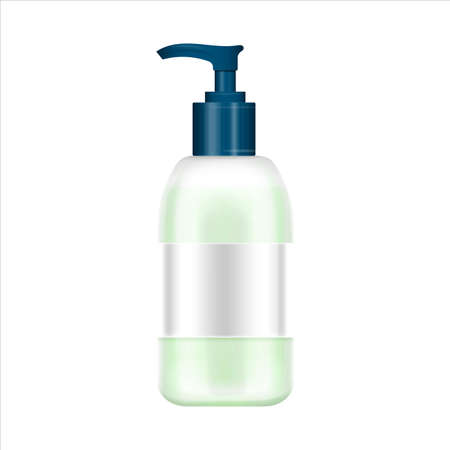 hand Sanitizer Bottle mockup illustration, bottle mockup vector, bottle mockupの写真素材