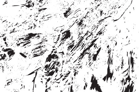 Abstract grunge texture design for backgrounds. Rusty vintage texture vector with black and white elements. Grimy wall and concrete texture on a white background. Abstract hilly surface grunge effect.のイラスト素材