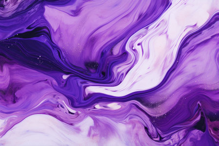 Marbled blue and purple abstract background. Liquid marble ink pattern. Abstract purple paint background with marble pattern, AI Generatedの素材