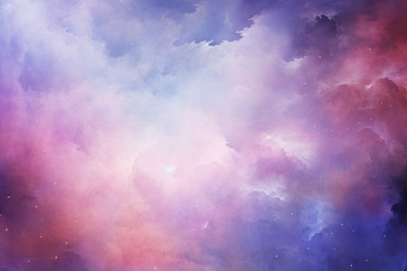Abstract galaxy background with colorful nebula and stars. Fantasy fractal design. Digital art. 3D rendering, Abstract starlight and pink and purple clouds stardust, AI Generatedの素材
