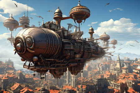 Fantasy alien planet. 3D illustration. 3D CG. High resolution, AI Generatedの素材