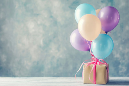 Colorful Balloons Packed in a Cardboard Box, Tourists with flashlights near a yellow tent illuminated from the inside against the backdrop of an incredible starry sky, AI Generatedの素材