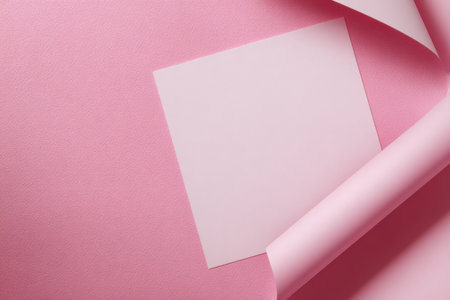 Customizable pink wallpaper with blank space for personalization, creating opportunities for unique design expressions and tailored interior aesthetics in modern settingsの素材