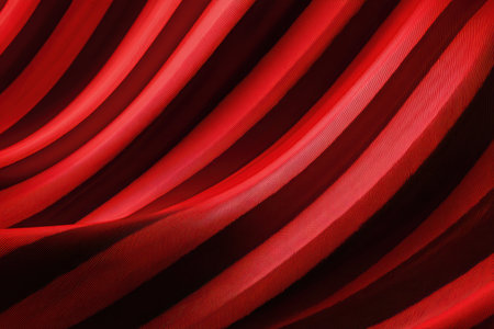 Rich red abstract background with dynamic stripes creating a sense of movement and depth for various creative applicationsの素材