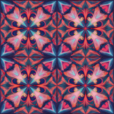 Rich multicolor cheerful ornament bold colors geometricの素材