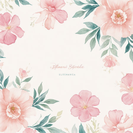 Green canvas context floral scene bloom spring plant backgroundの素材