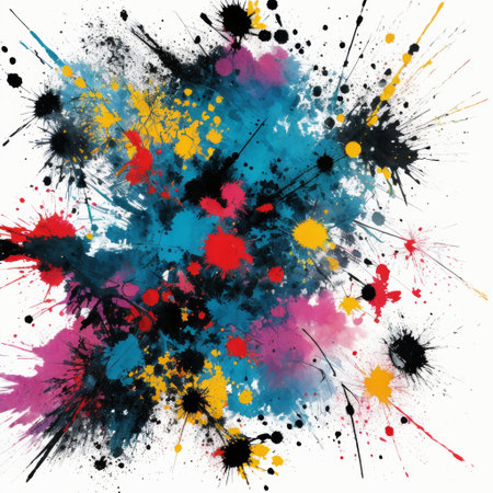 Paint clarity fresh art peaceful multicolor diverse brushの素材