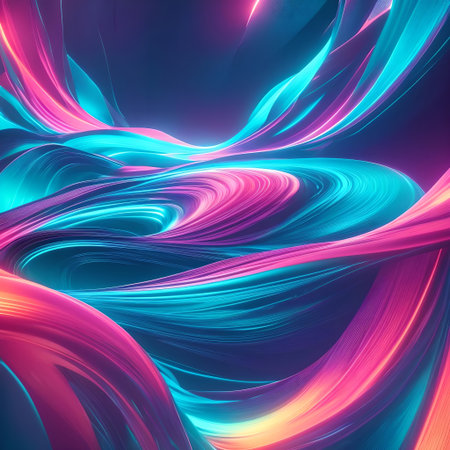 Abstract background with colorful lines varied graphic unique nonrepresentational AI generatedの素材