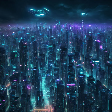 Futuristic city wallpapers wallpapers modern urban architecture people metropolitan AI generatedの素材