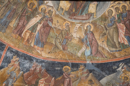 Detail of the Cozia Monastery in Romania.
