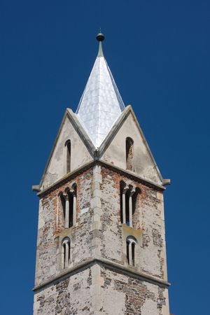 Church in Santamaria Orlea, Romania.の写真素材