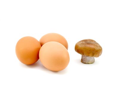 Eggs isolated on whiteの写真素材