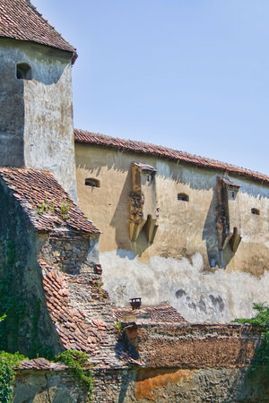 Harman Fortified Church in Transylvania, Romania.の写真素材