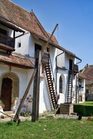 Harman Fortified Church in Transylvania, Romania.の写真素材