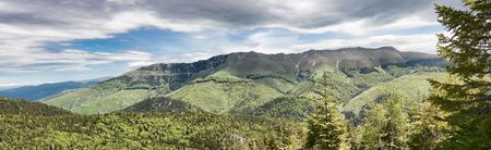 Vilcan mountains in spring, Romania.の写真素材