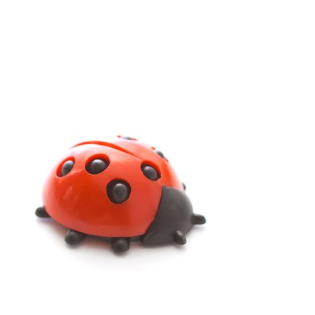 Close up of a lady bug toyの写真素材
