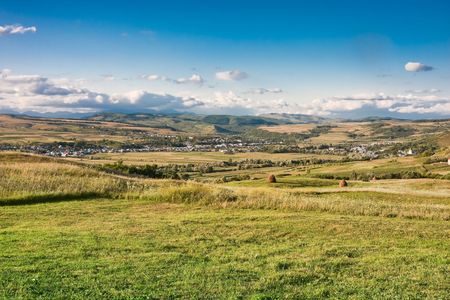 Landscape in the Romanian countrysideの写真素材