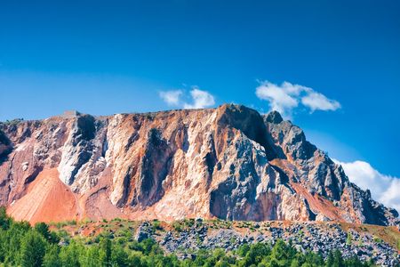 Stone quarry in Neamt County, Romania.の写真素材
