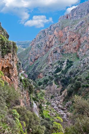Topoliano Gorges in spring in Crete, Greeceの写真素材