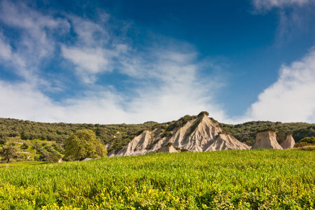 Komolithi geological phenomenon at Potamida in Crete, Greeceの写真素材