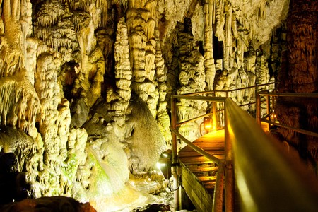 Dikteo Andro Cave also known as birth place of Zeus in Crete, Greece.の写真素材