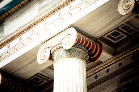 The Academy of Athens in spring, Greeceの写真素材