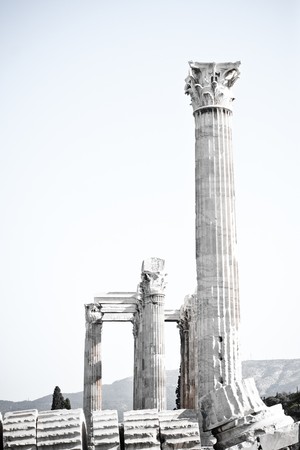 Details of Temple of Zeus in Athens, Greeceの写真素材