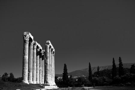Details of Temple of Zeus in Athens, Greeceの写真素材