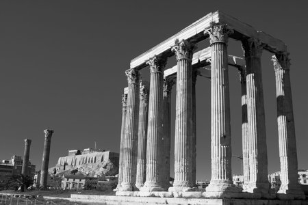 Details of Temple of Zeus in Athens, Greeceの写真素材