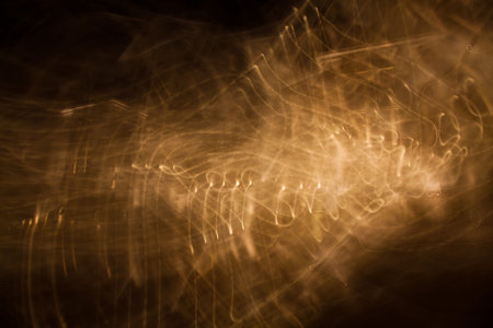 Various luminous  fractals on a dark background